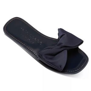 Brand New In Box | Kate Spade Bikini Bow Navy Slide Sandals